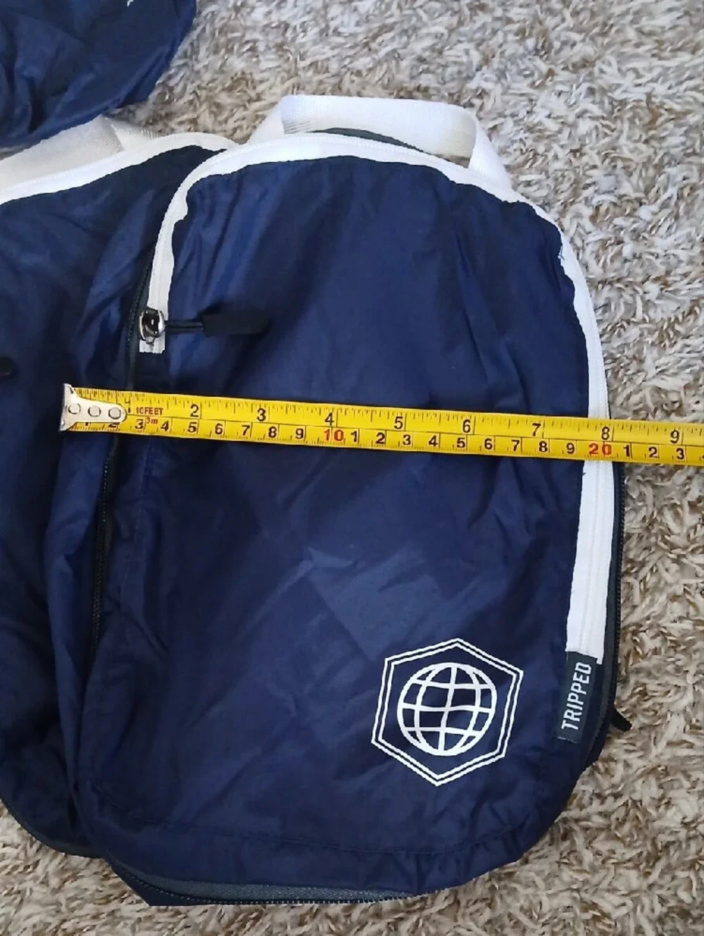 Tripped Travel CompressionPacking Cubes Set Of 5 - Navy with White Trim